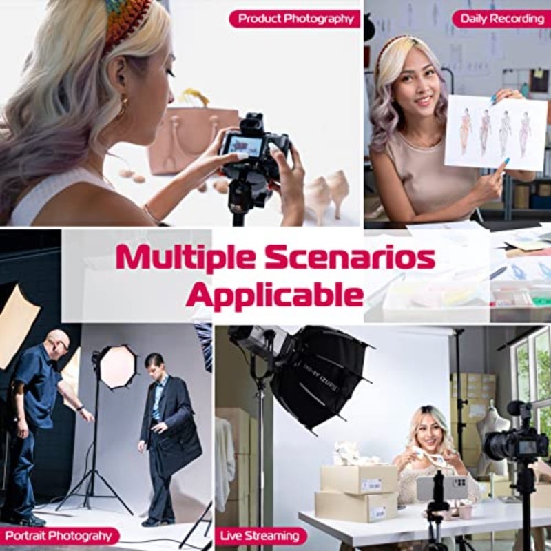 صندوق سوفت بوكس ​​مكافئ سريع التحرير مقاس 18 بوصة/45 سم - متوافق مع GODOX M200D/M300D، Aputure LS 60d/x/LS C120d II/Amaran 100 200dx/Amaran COB 60d/60x، وغيرها من مصابيح تثبيت بوينز - Image 5