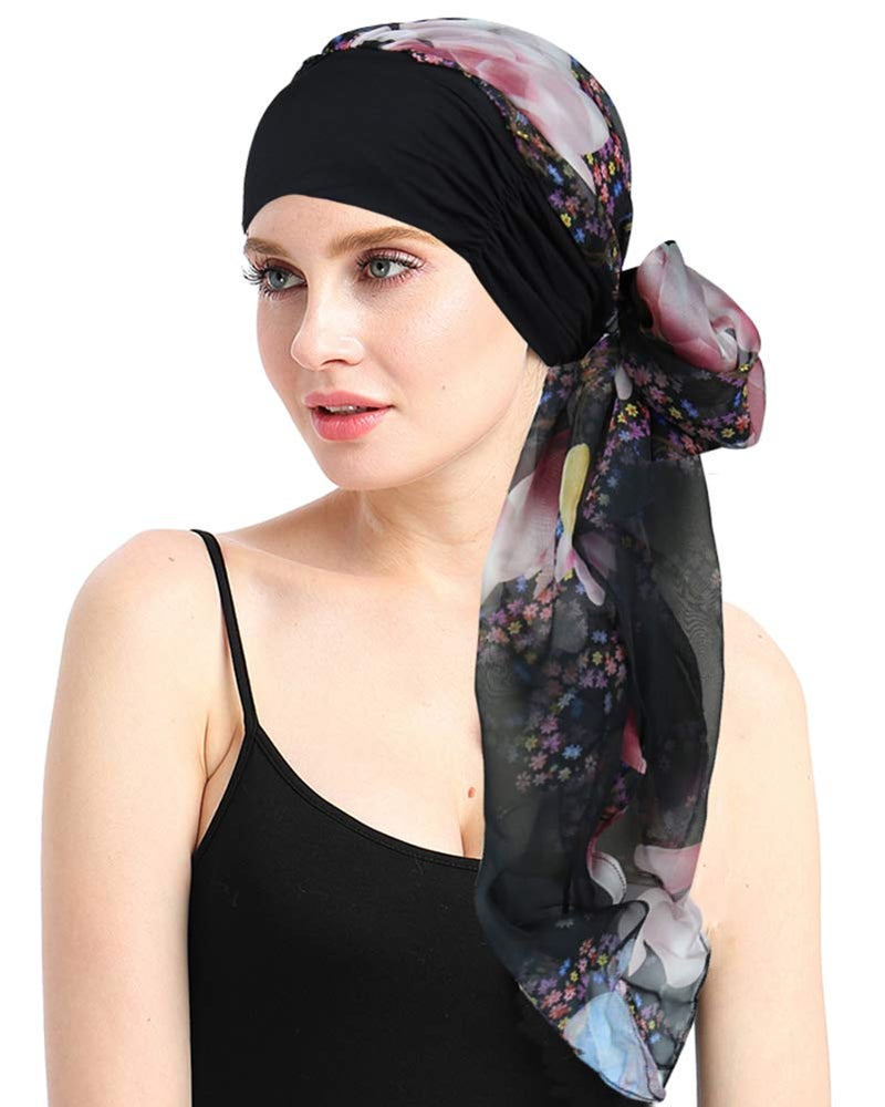 FocusCare Cancer Hats For Hair Loss Women Stylish Turbans Chemo Headwear Scarfs - Image 1