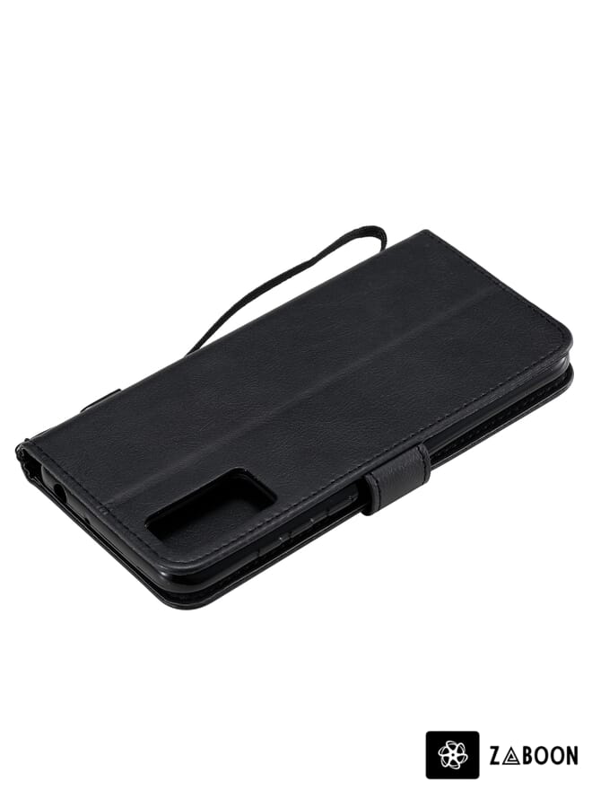 Zaboon Protective Case Cover For Huawei Honor Play 4T Pro Solid Color Horizontal Flip Protective Leather Case with Holder & Card Slots & Wallet & Lanyard - Image 4