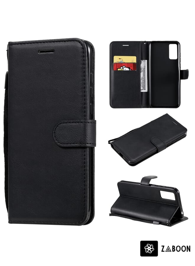 Zaboon Protective Case Cover For Huawei Honor Play 4T Pro Solid Color Horizontal Flip Protective Leather Case with Holder & Card Slots & Wallet & Lanyard - Image 1