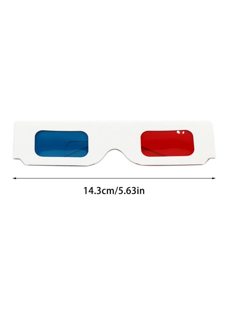 Generic 10pcs Universal Paper Anaglyph 3D Glasses Red & Blue for 3D Movies TV & Educational Use 250g Cardboard with PET Durable Reusable 14.3x3.7cm for children aged 7-14  - Image 5
