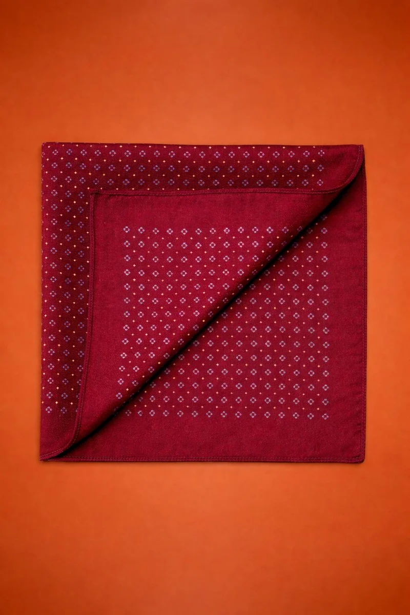 Doppelganger Men's printed pattern pochette - Bordeaux