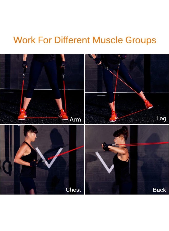 HIMALY Exercise Bands Resistance Bands Set Strength Training Fitness Bands Workout Bands Resistance Elastic Bands for Exercise  - Image 3