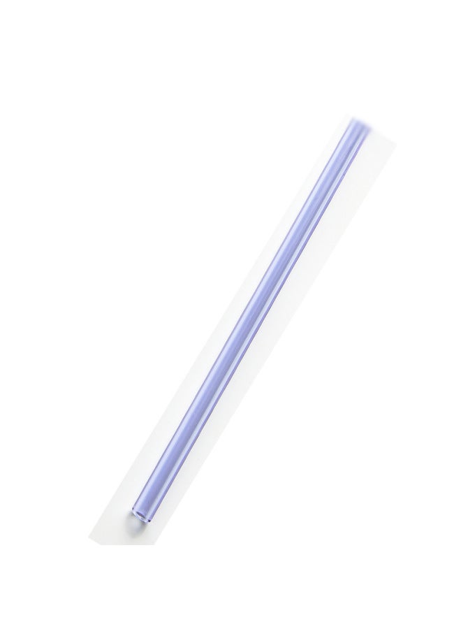 Factory Direct Glass Straw Transparent Color High Temperature Resistant Straw Creative Milk Tea Drink Glass Straw-Color:Straight Tube Purple 8mm 20cm - Image 1