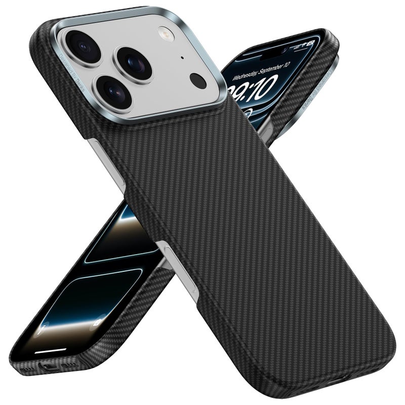 BENKS ArmorAir Case for iPhone 17 Pro, Compatible with Magsafe, Ultra Slim & Lightweight Minimalist Case Built with Dupont Kevlar Aramid Fiber, Black - Image 1