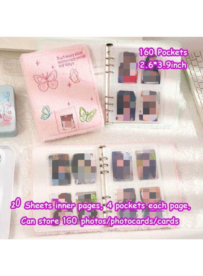 NANAO حافظة بطاقات كيبوب مع 10 ورقات ملصقات كورية لطيفة و 50 غلاف واقي لامع، كتاب حامل بطاقات كيبوب، ألبوم بطاقات بحجم A5 مع 25 صفحة داخلية و 200 جيب - Image 3