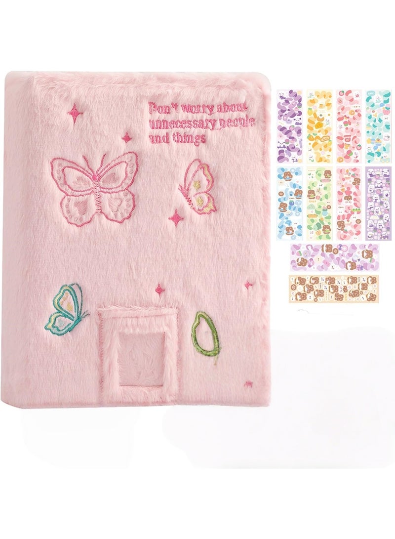 NANAO حافظة بطاقات كيبوب مع 10 ورقات ملصقات كورية لطيفة و 50 غلاف واقي لامع، كتاب حامل بطاقات كيبوب، ألبوم بطاقات بحجم A5 مع 25 صفحة داخلية و 200 جيب - Image 1