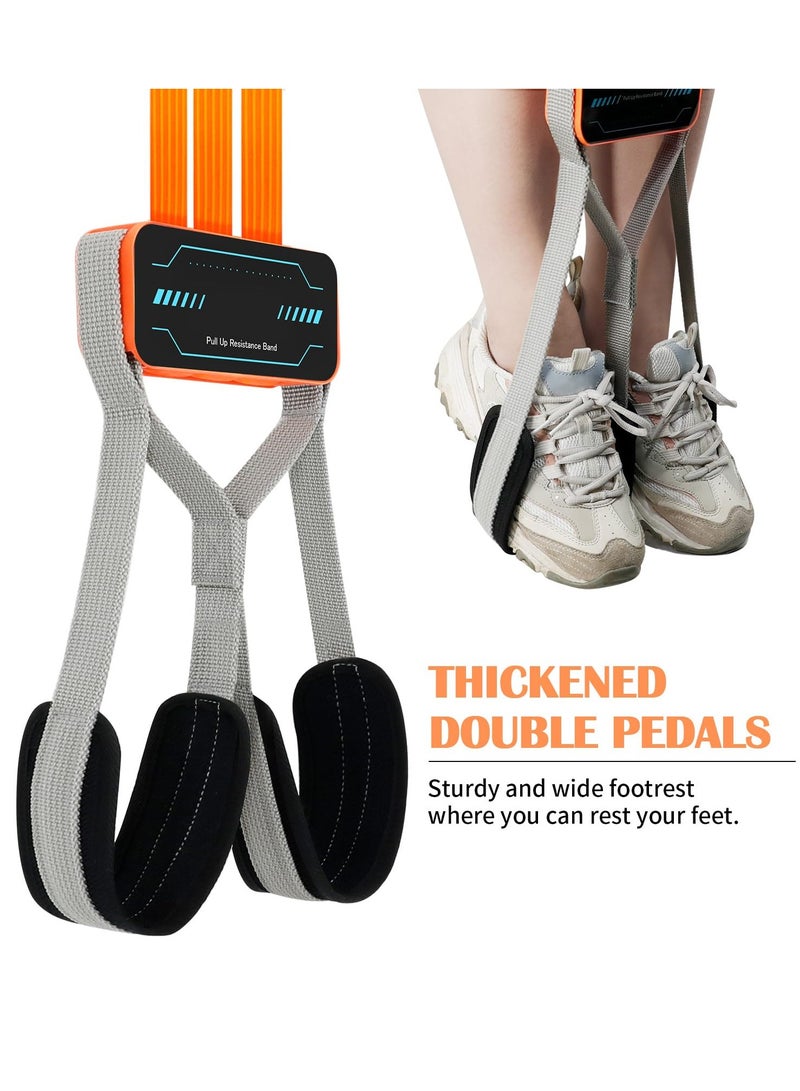Excefore Pull Up Assistance Bands Pull up Bands Assistance Straps with Fabric Feet Rest Strength Training Equipment for Home Gym - Image 2