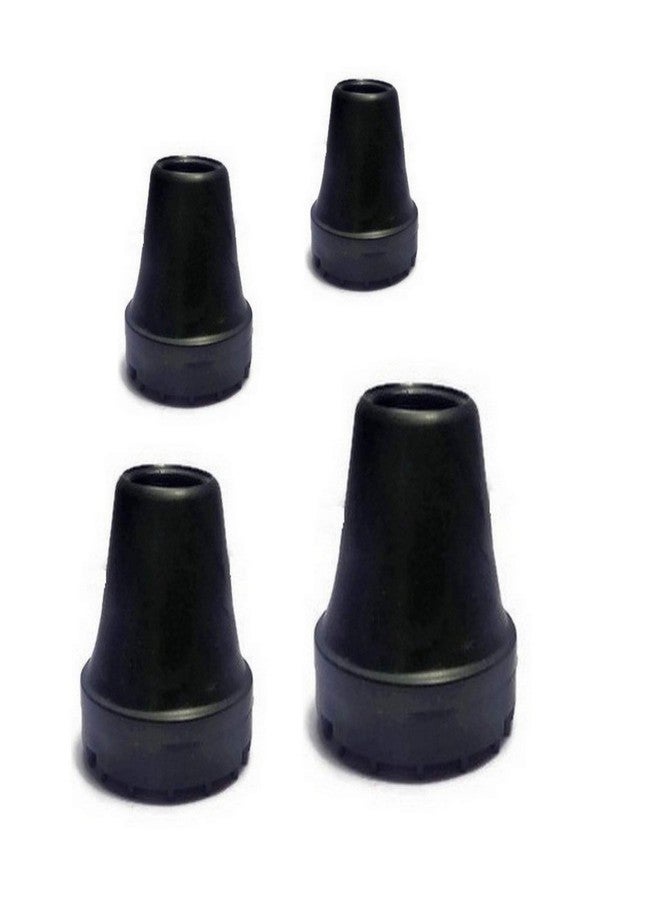 iwalk; Changing Lives Iwalk Pvc Ferrule/Shoe/Bush, Size 19 Mm, Only For Walking Stick & Elbow Crutches-4 Pcs, Black - Image 1