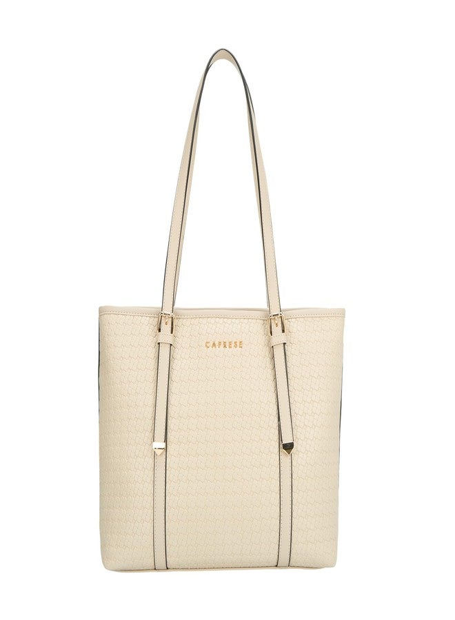 Caprese Rhea 3-in-1 Large Combo Set (Large, Medium & Small) | Textured Faux Leather Tote Shoulder Bag for Women | Versatile Hobo Sling, Zipper Wallet | Daily Work & Travel (Alpine Oat) - Image 1