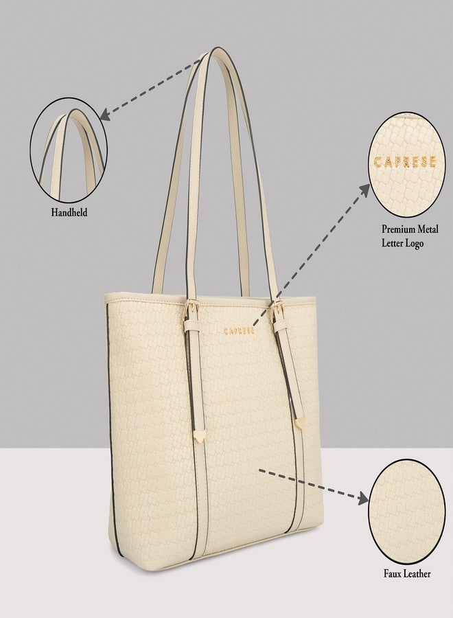 Caprese Rhea 3-in-1 Large Combo Set (Large, Medium & Small) | Textured Faux Leather Tote Shoulder Bag for Women | Versatile Hobo Sling, Zipper Wallet | Daily Work & Travel (Alpine Oat) - Image 3