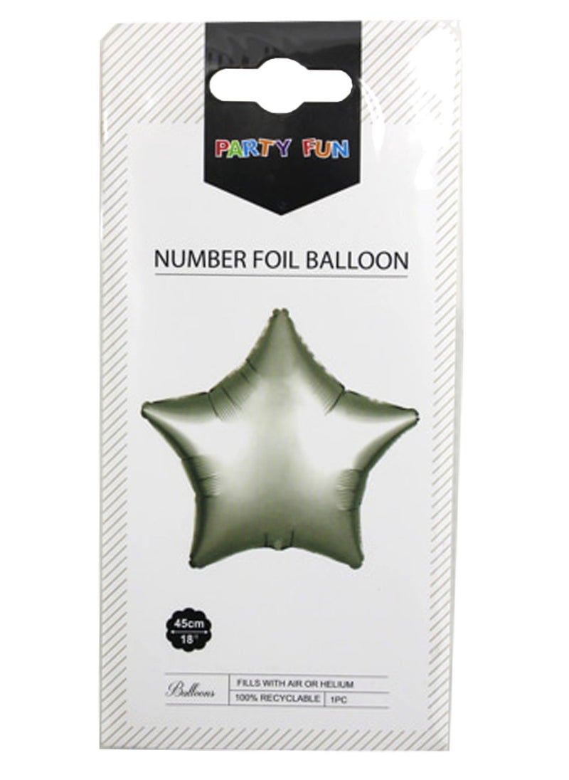 بارتي فن بالون رقائق معدنية نجمة 18 بوصة 1 قطعة / بطاقة - Image 2
