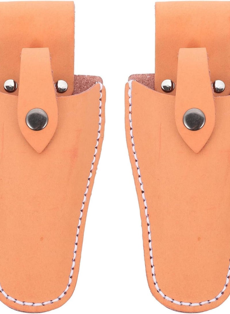 GGOOT 2pcs Pruning Shears Fanny Pack Pocket Pliers Leather Leather Tooling Pocket Tool Kit Cattlehide Scissor Leather Tool Kit Hardwares Bag Cowhide Hand Tools  - Image 1