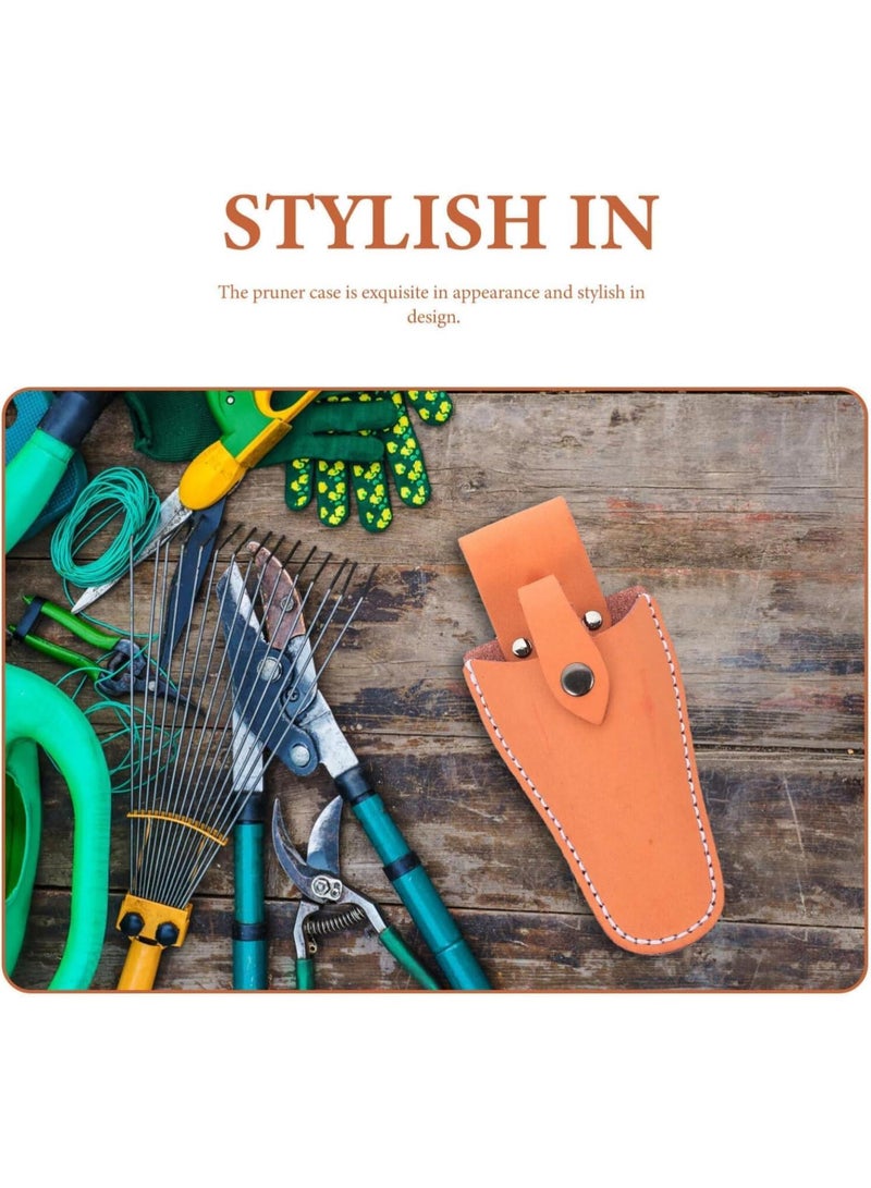 GGOOT 2pcs Pruning Shears Fanny Pack Pocket Pliers Leather Leather Tooling Pocket Tool Kit Cattlehide Scissor Leather Tool Kit Hardwares Bag Cowhide Hand Tools  - Image 5