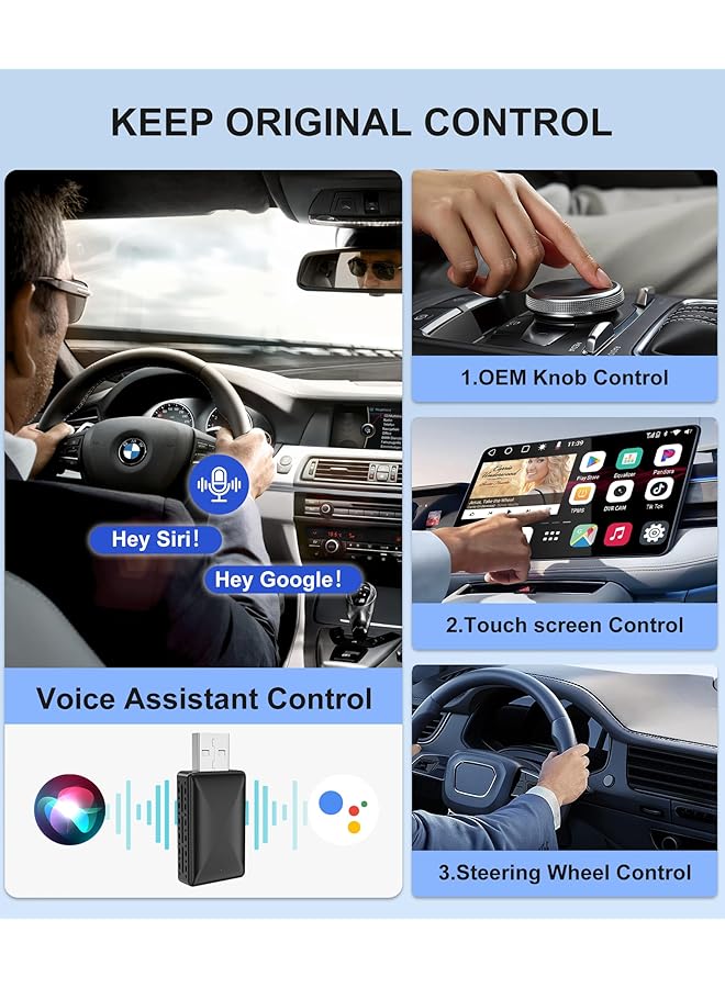 Generic Wireless Carplay Adapter For Oem Wired Carplay/Android Auto Cars From 2016+ To Wireless Connection  - Image 4