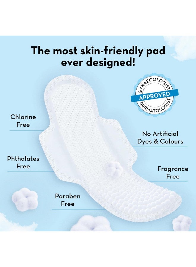 Plush Ultra-Thin Sanitary Pads For Women, 12 Xl Pcs- Pack Of 2 | For Medium Flow | 2 Free Panty Liners | 100% Rash-Free | Pure U.S. Cotton Pads | Affordable Sanitary Pads - Image 4