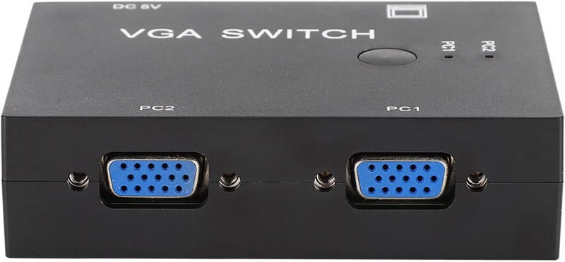 VGA Splitter Switcher, 2 in 1 Out 2 Port, Support 50ft Distance, Outdoor LED Display Connection, Plug and Play for 1 PC to Monitor Computer - Image 2