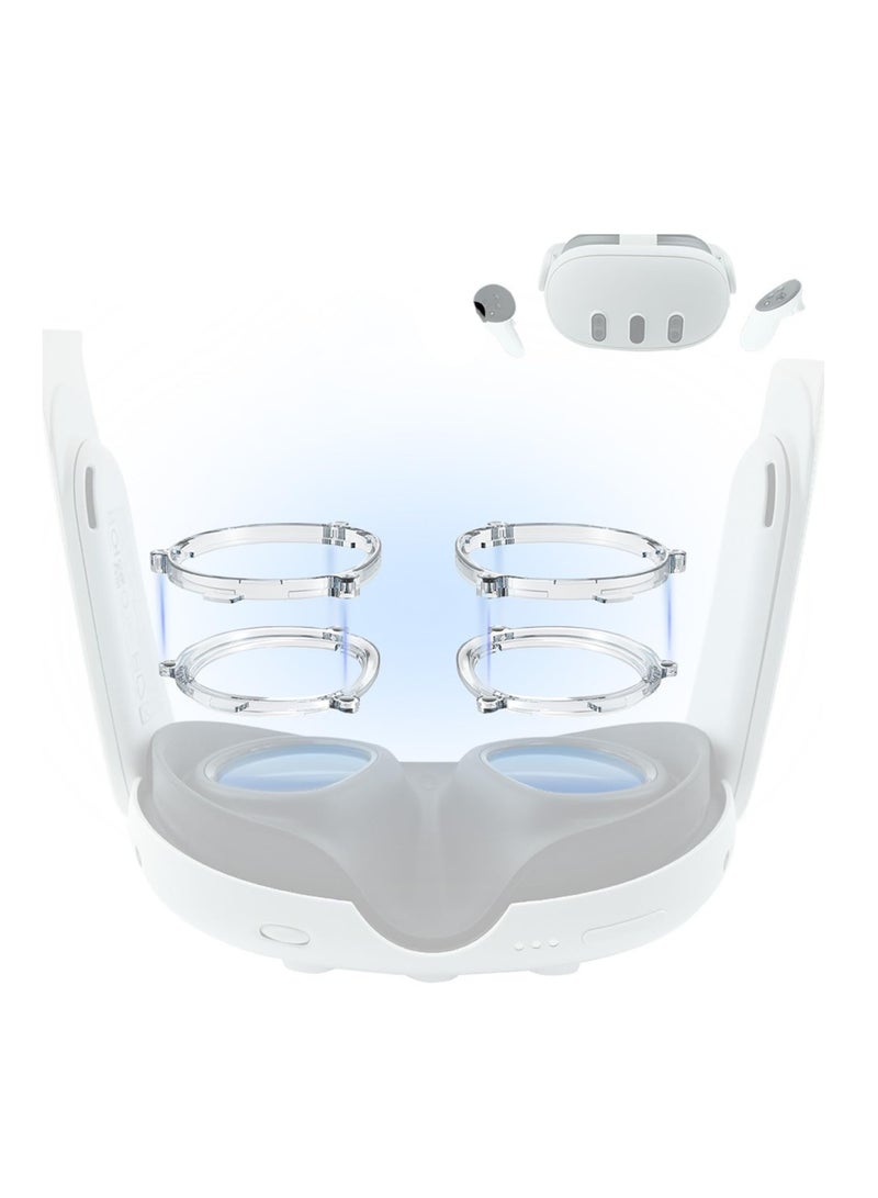 SYOSI حامي فاصل النظارات، متوافق مع ملحقات ميتا حامي عدسات النظارات المغناطيسي، إطار حامي عدسات النظارات ضد الخدوش، يحمي نظارات قصر النظر من الخدوش - Image 1