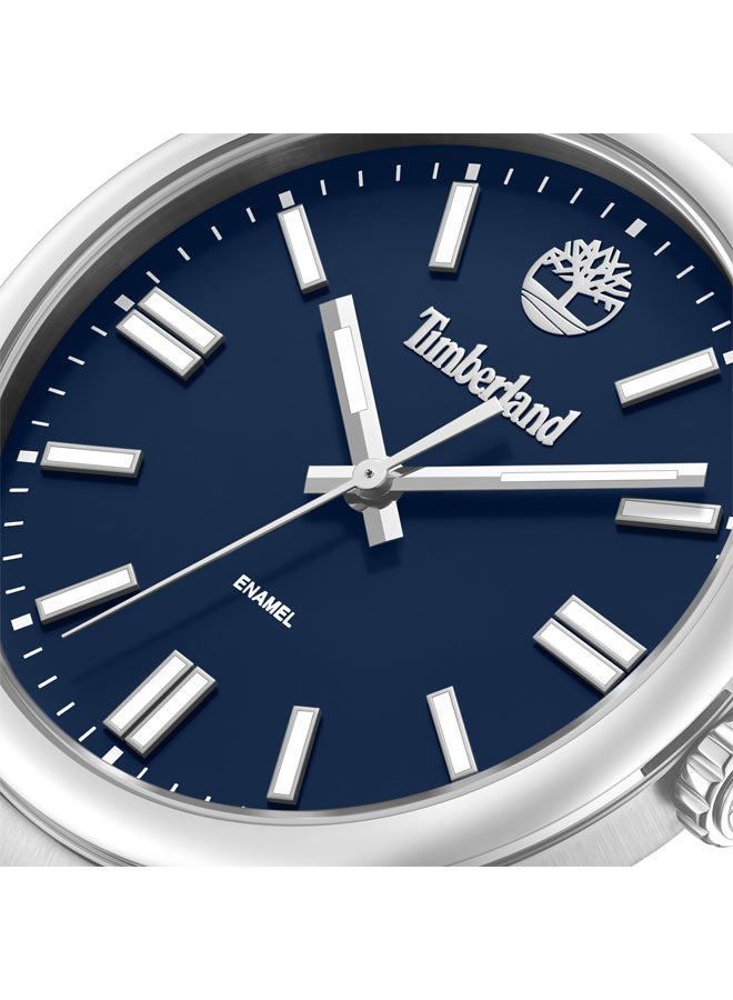 Timberland Men Midnight Mine Blue Dial Stainless Steel Bracelet Analog Watch for Men, 42mm - Image 4