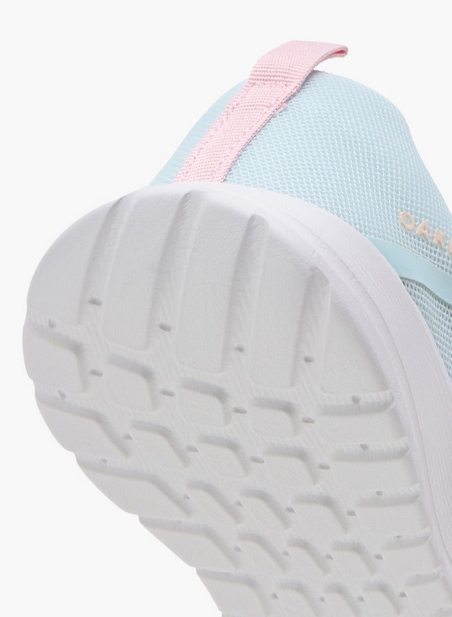 Oaklan by Shoexpress Girls Logo Detail Sports Shoes with Hook and Loop Closure  - Image 5