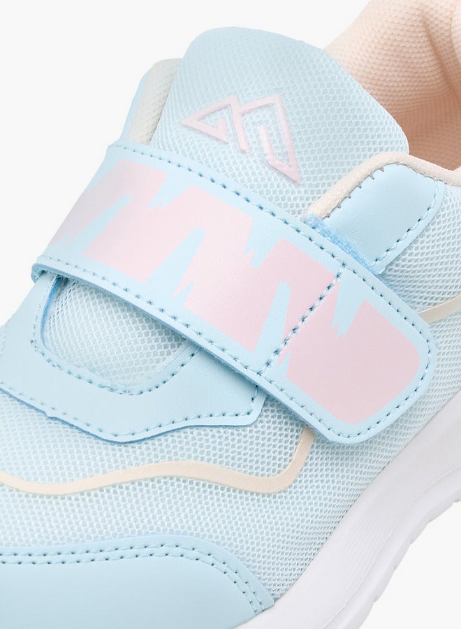 Oaklan by Shoexpress Girls Logo Detail Sports Shoes with Hook and Loop Closure  - Image 4