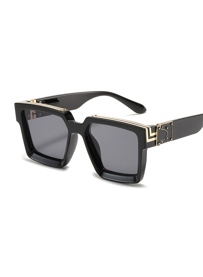 UV Protection Sunglasses for Women Men Fashion Aviator Police Polarized Sunglasses with Oversized Square Big Frame Shades Outdoor Sports Driving Sunglasses for Shopping Hiking Fishing UV400 Protection - Image 1
