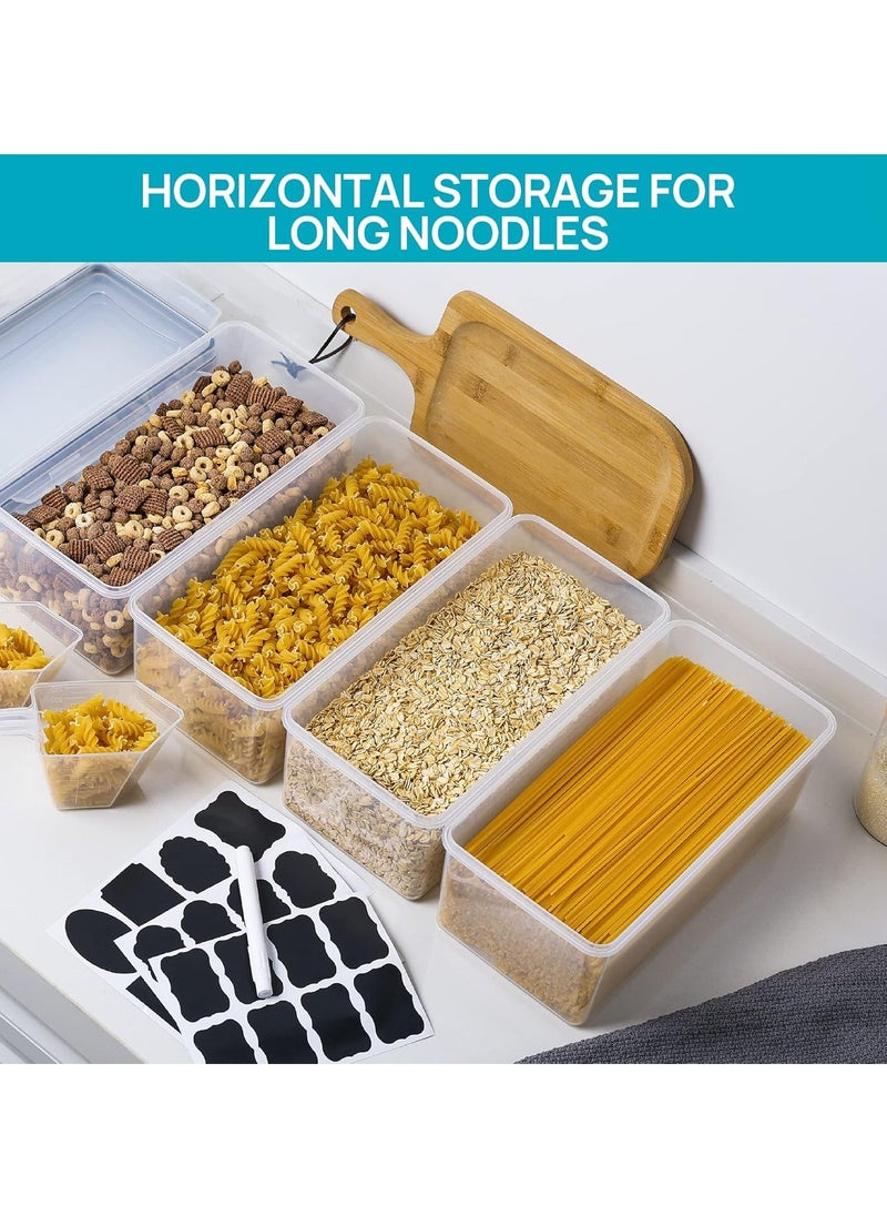 JOGAMS Airtight Food Storage Containers with Lids 4PCS Set 3.2L Plastic Spaghetti Canisters for Pasta organizer BPA Free Air Tight Kitchen Pantry Organization  - Image 3