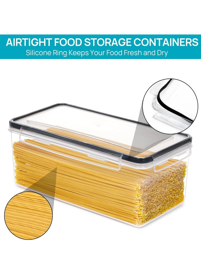 JOGAMS Airtight Food Storage Containers with Lids 4PCS Set 3.2L Plastic Spaghetti Canisters for Pasta organizer BPA Free Air Tight Kitchen Pantry Organization  - Image 4