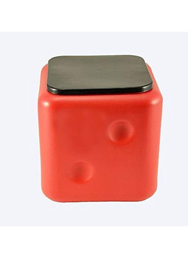 Vishal Smart Mall VishAl smart MAll Plastic Dice Stool Ludo Stool, Sitting Stool for Home, Office, Garden, Cafeteria (RED)  - Image 1