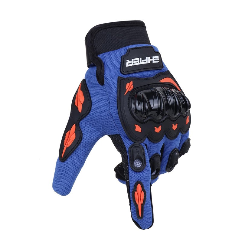 SHIFTER Biker Gloves Riding Gloves (Blue) - Image 4