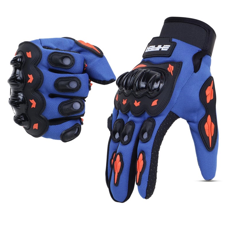 SHIFTER Biker Gloves Riding Gloves (Blue) - Image 1