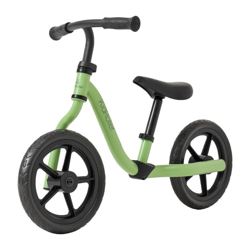 KidRoller 12 Inch Kids Balance Bike for 2-5 Years Old Toddler Single-arm Fork Design with Adjustable Soft Seat&Handlebar Best Gift Option for Kids (Green) - Image 1