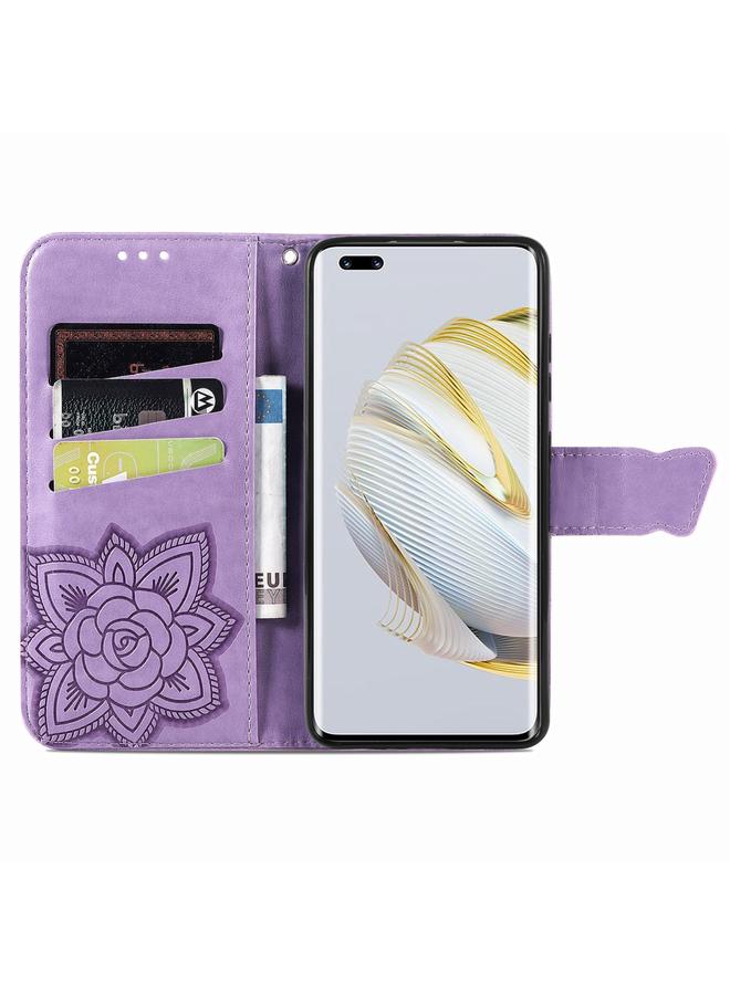 Zaboon Case For Huawei Nova 10 Pro Butterfly Love Flower Embossed Leather Phone Case - Image 3