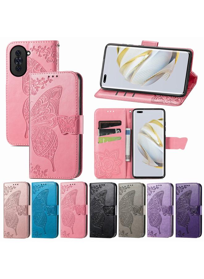 Zaboon Case For Huawei Nova 10 Pro Butterfly Love Flower Embossed Leather Phone Case - Image 5