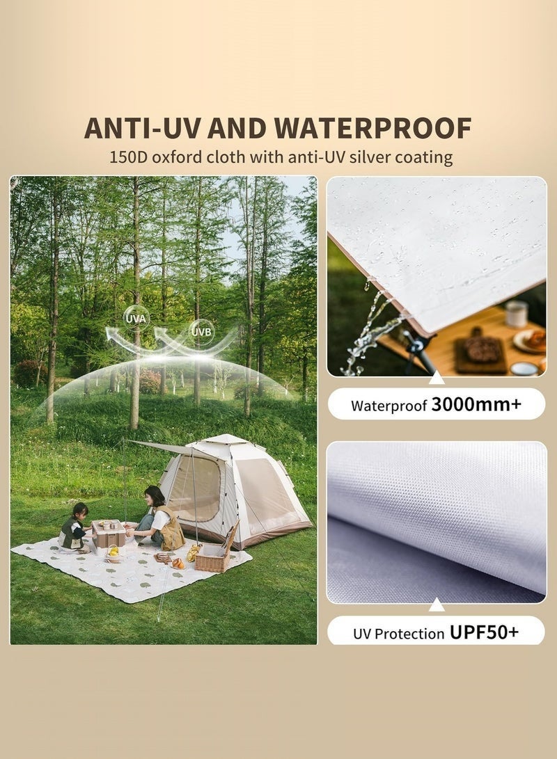 عربست خيمة التخييم - خيمة عائلية من 5 إلى 8 أشخاص فورية وسهلة الإعداد خيمة مع حقيبة حمل ، خيمة منبثقة مقاومة للماء والرياح ، مناسبة للتخييم ، والمشي لمسافات طويلة ، وتسلق الجبال - Image 4