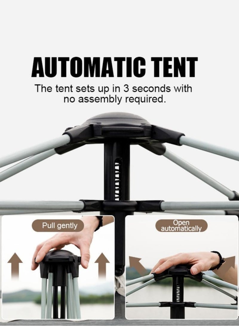عربست خيمة التخييم - خيمة عائلية من 5 إلى 8 أشخاص فورية وسهلة الإعداد خيمة مع حقيبة حمل ، خيمة منبثقة مقاومة للماء والرياح ، مناسبة للتخييم ، والمشي لمسافات طويلة ، وتسلق الجبال - Image 3