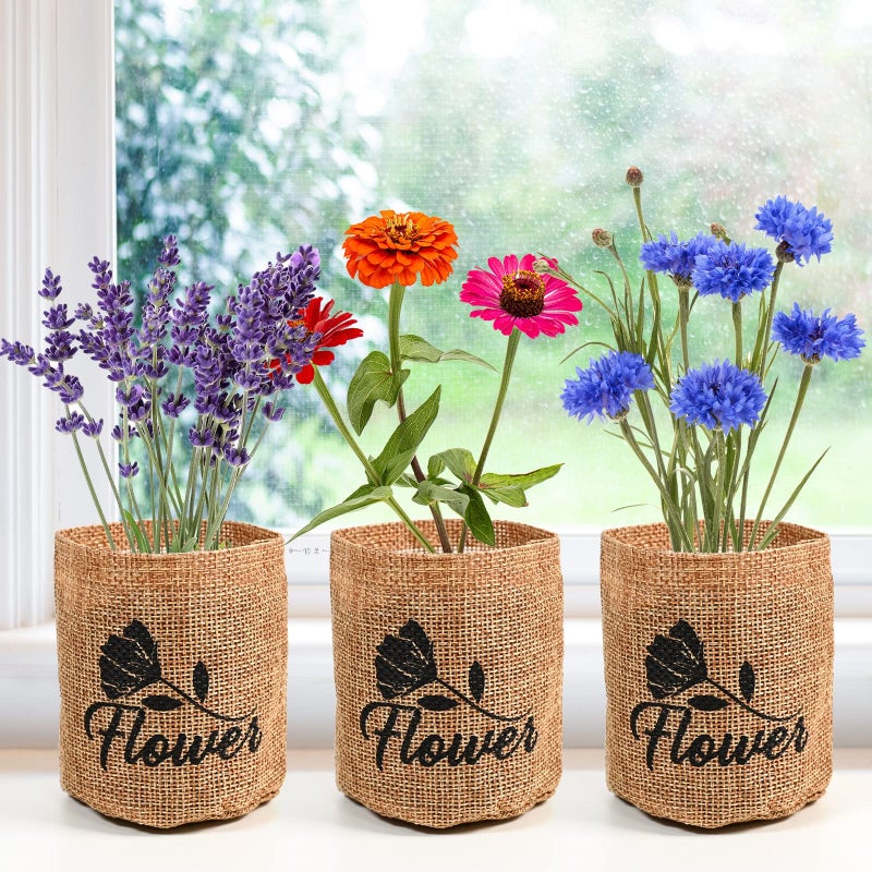 Meekear Indoor Daisy Garden Starter Kit with Gardening Tools - Jute Bags, Markers, Soil Disks and Shears, Home Gardening Gifts for Women Men Plant Lovers  - Image 5