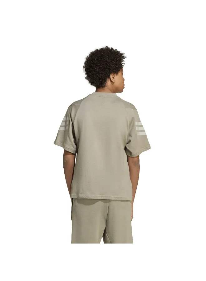 Adidas J Fi 3S T Green Training T-Shirts For Junior 7-8Y