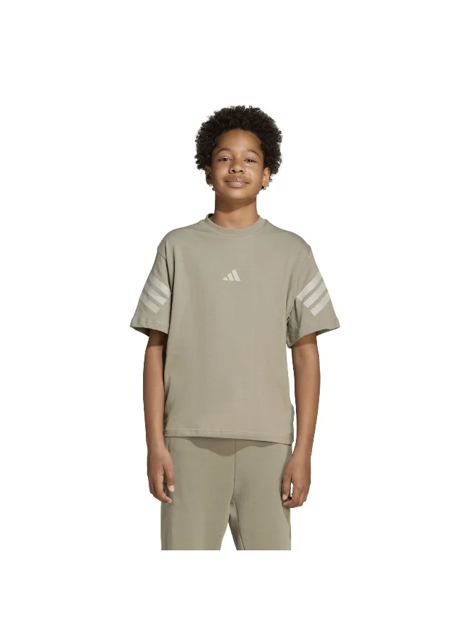 adidas J Fi 3S T Green Training T-Shirts For Junior 7-8Y