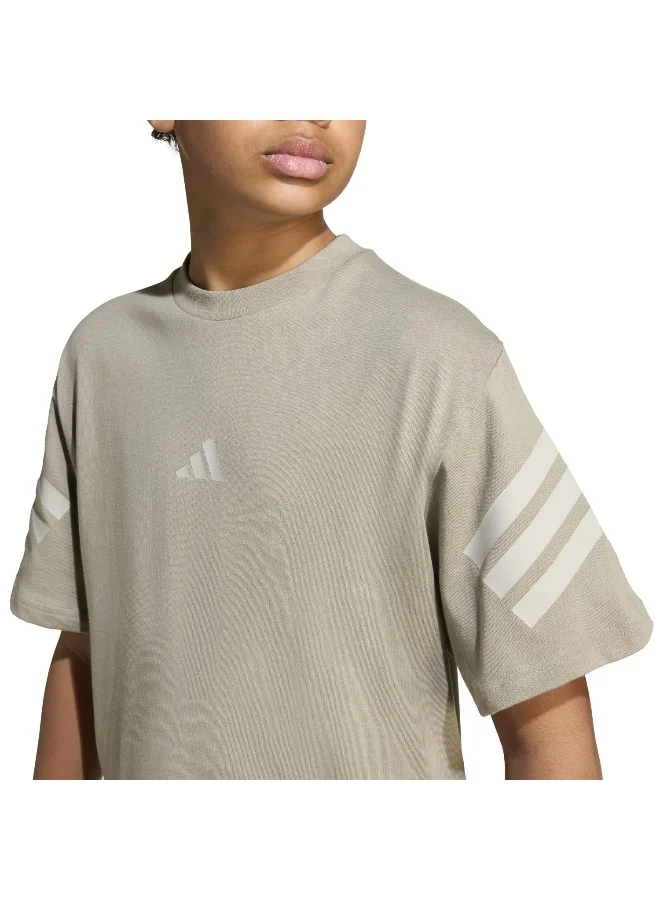 Adidas J Fi 3S T Green Training T-Shirts For Junior 7-8Y