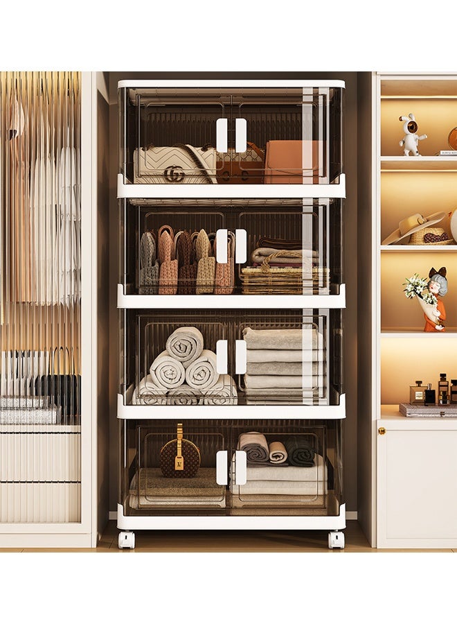 Multi-Layer Rolling Storage Trolley with Wheels – Space Saving Kitchen & Home Organizer Rack (70X37.5X135cm) - Image 1