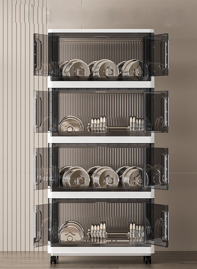 Multi-Layer Rolling Storage Trolley with Wheels – Space Saving Kitchen & Home Organizer Rack (70X37.5X135cm) - Image 3