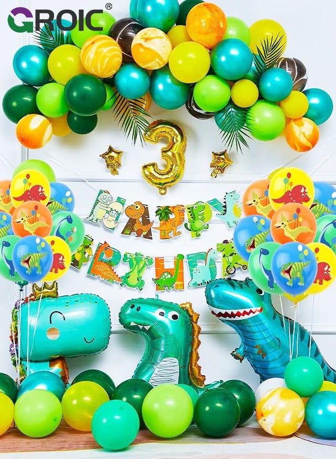 GROIC Dinosaur Birthday Party Decoration Set, Balloons Banner Supplies Dinosaur for Boys Men Kids Happy Birthday Balloons for Party Decor Suit For Baby Shower Kids Boys Birthday Party Decorations - Image 5