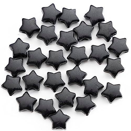 Gxueshan 500PCS Acrylic Black 13mm Star Beads Pony Beads Large Hole for Jewelry Making Bracelets Necklaces Earrings Key Chains DIY (Black) - Image 4