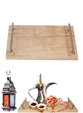 Wooden Food and Coffee serving tray with beautiful handle decorative food board platters for Breakfast serve to your family and guests in classy unique way - pzsku/Z358129C0112C55C0CBDCZ/45/1746709257/eade667e-dbbe-48d7-bece-5fcc62331188