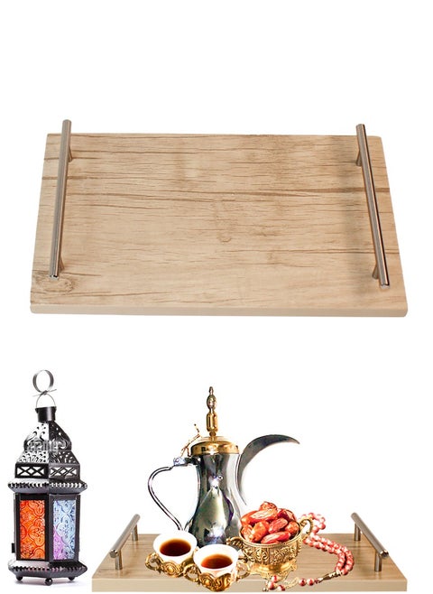 Wooden Food and Coffee serving tray with beautiful handle decorative food board platters for Breakfast serve to your family and guests in classy unique way