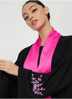 Rosette Abaya Embroidered Elegant Abaya With Wide Sleeves  - Image 2