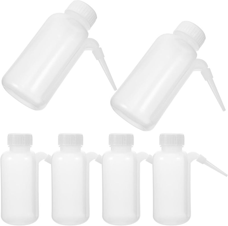 ABOOFAN 6pcs 250ml Laboratory Wash Bottles with Screw Cap, Translucent Pe Plastic Squeeze Bottles for Chemical Reagent Dispensing and Lab Teaching Use - Image 1