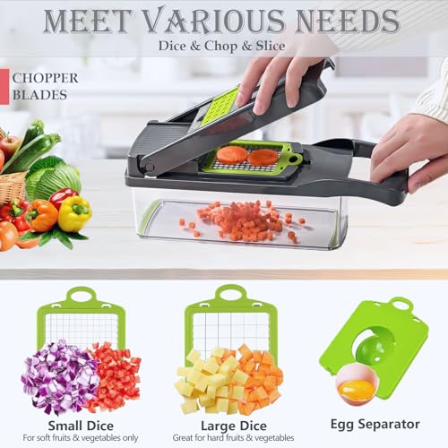 Dewpeton Pro-Series 20-in-1 Mandoline Slicer & Spiralizer, Veggie Chopper with Container, Home Essential Kitchen Gadget - Image 2