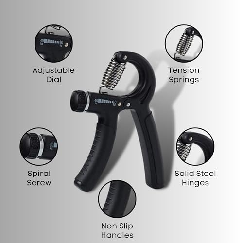 Chubs Fitness Series Hand Gripper for Men & Women for Gym Workout Hand Exercise Equipment to Use in Home for Forearm Exercise Finger Exercise Power Gripper (METALIC BLACK) - Image 3